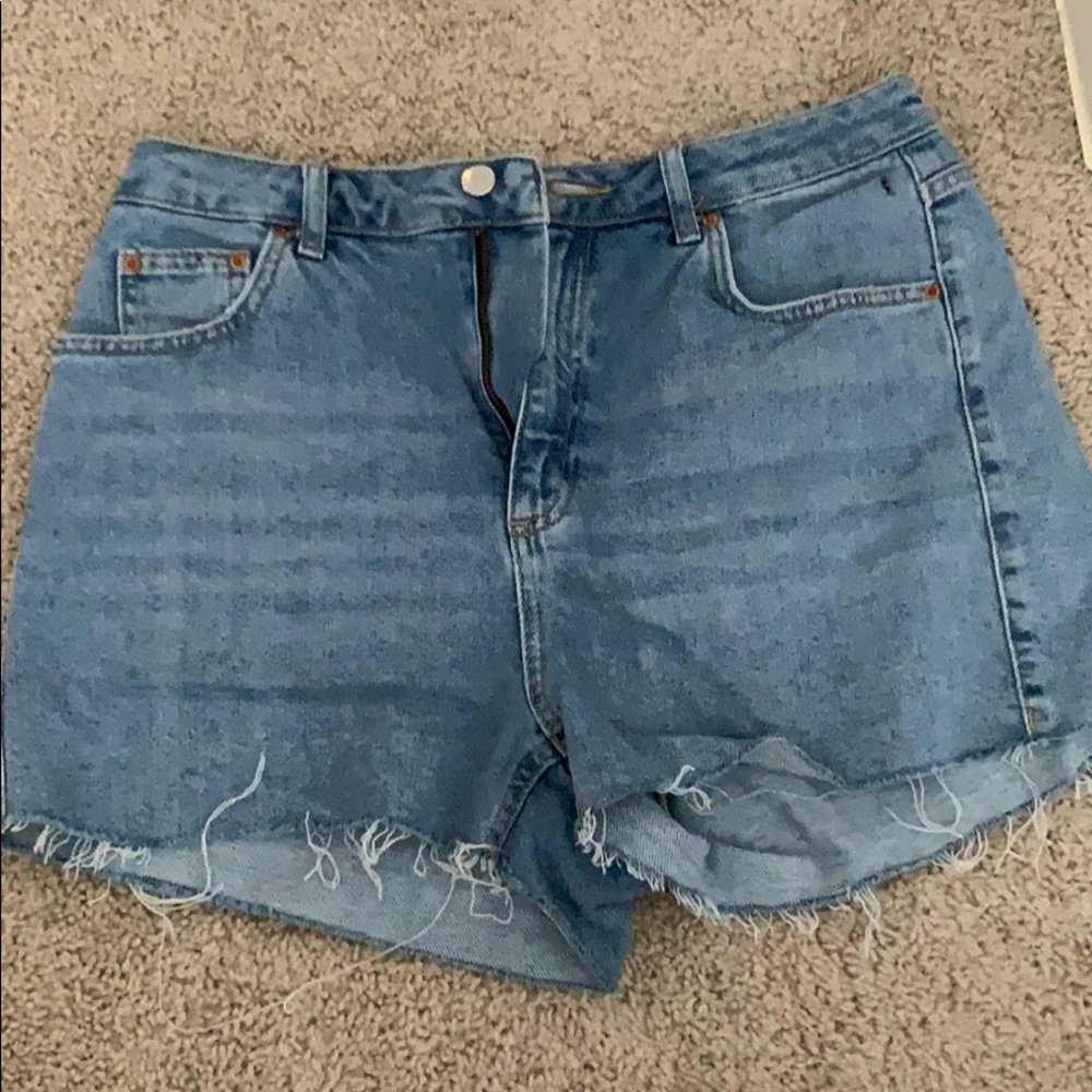 Topshop mom jean shorts